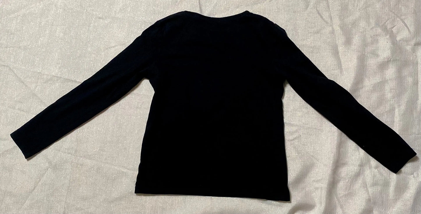 T-shirt Fille Manches Longues Noir "Adorable et Stylée", Taille 138-140 cm (10Ans)- Collection Éco Conception Kiabi kiabi