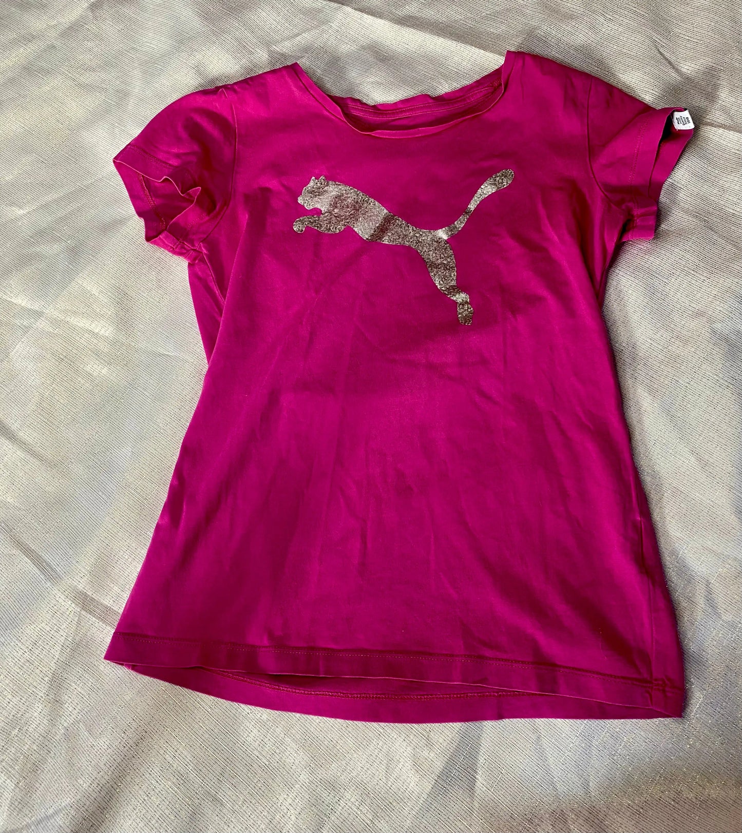 T-shirt Fuchsia à Logo Argenté Fille 12 ans - Puma puma