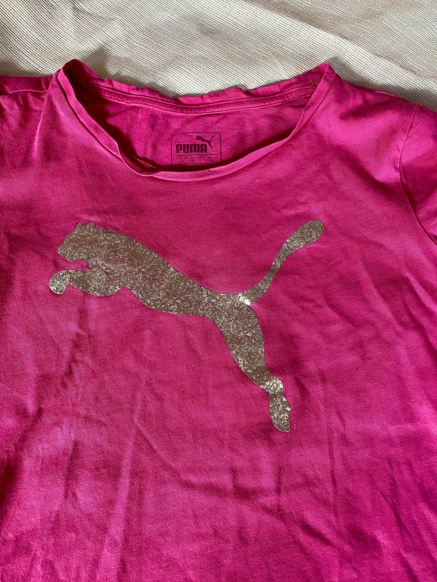 T-shirt Fuchsia à Logo Argenté Fille 12 ans - Puma puma