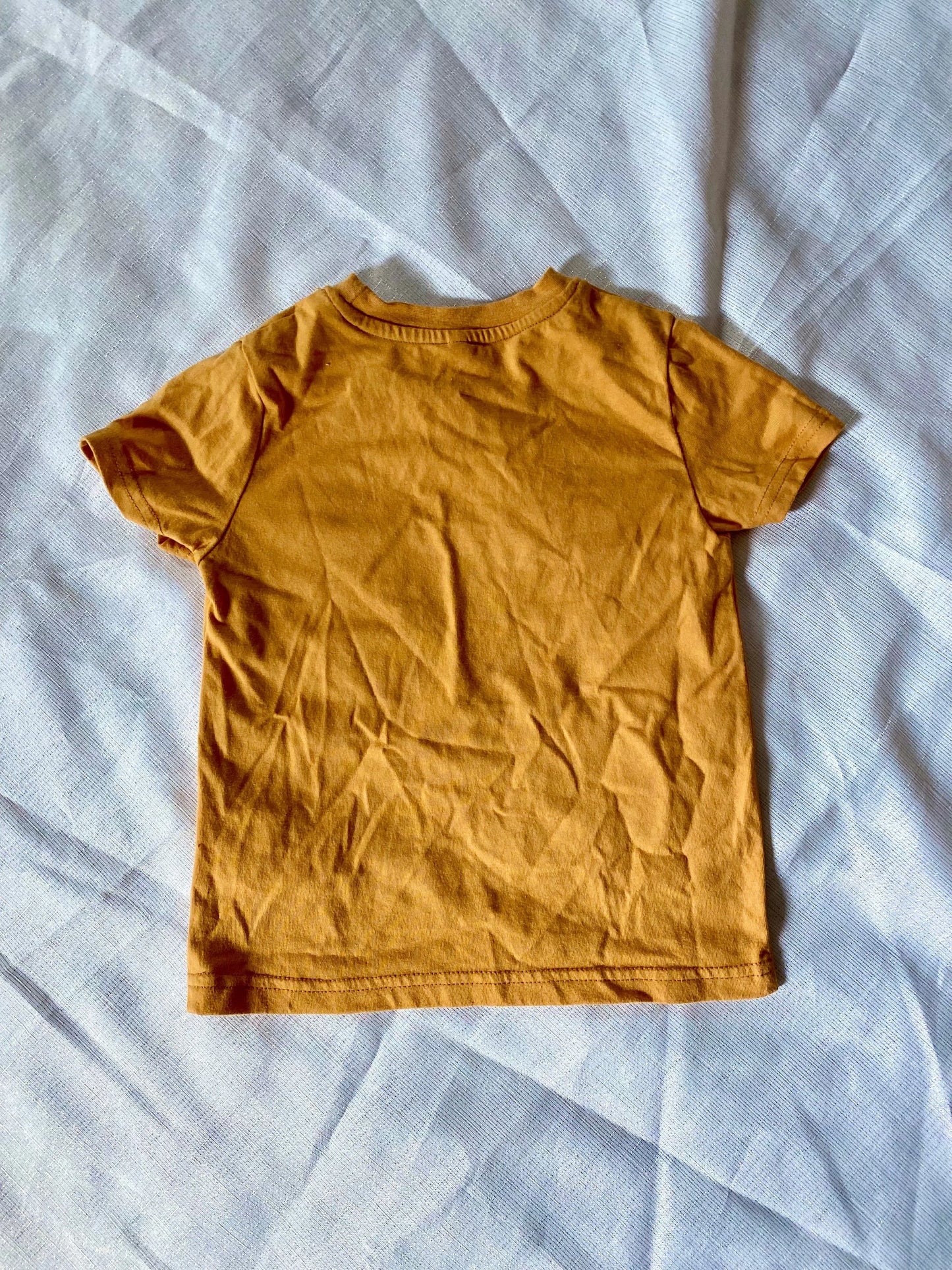 T-shirt Garçon Ocre Safari Rhinocéros - Taille 4 ans la petite friperie