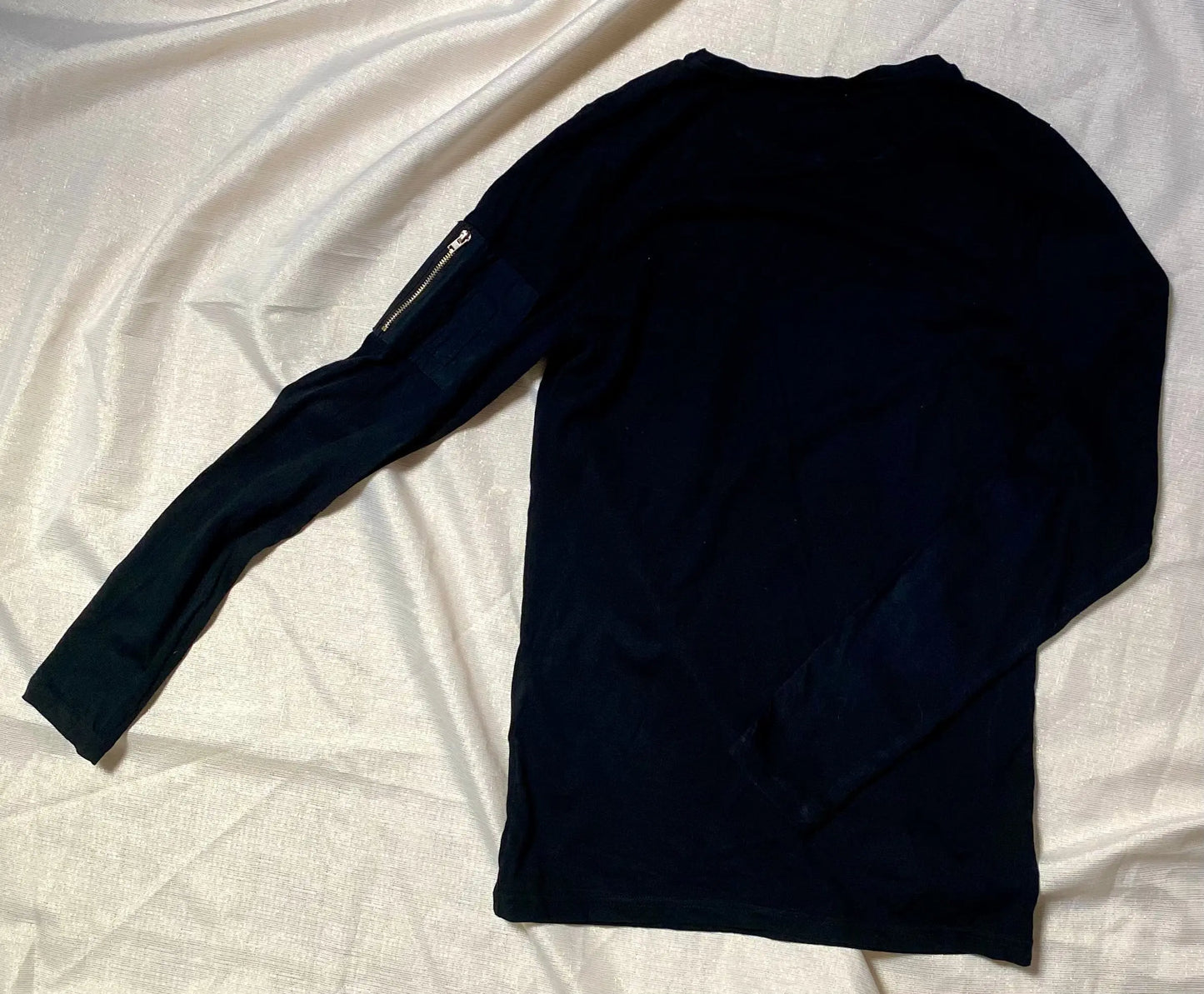 T-shirt Manche Longue Homme Taille S La Boutique Officielle - Noir avec Poche à Fermeture Éclair la boutique officielle