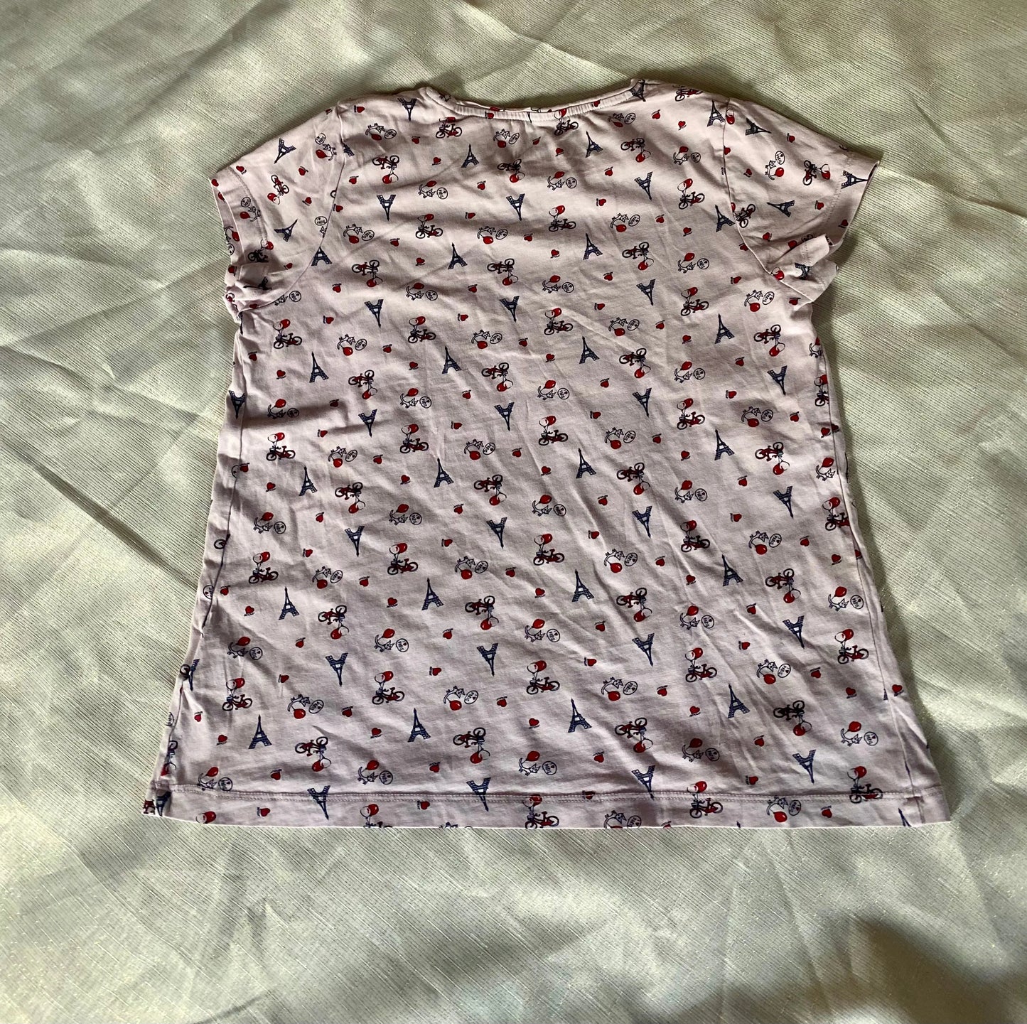 T-shirt Rose Pâle à Motifs Parisiens Fille 10-12 ans - Lidl lidl