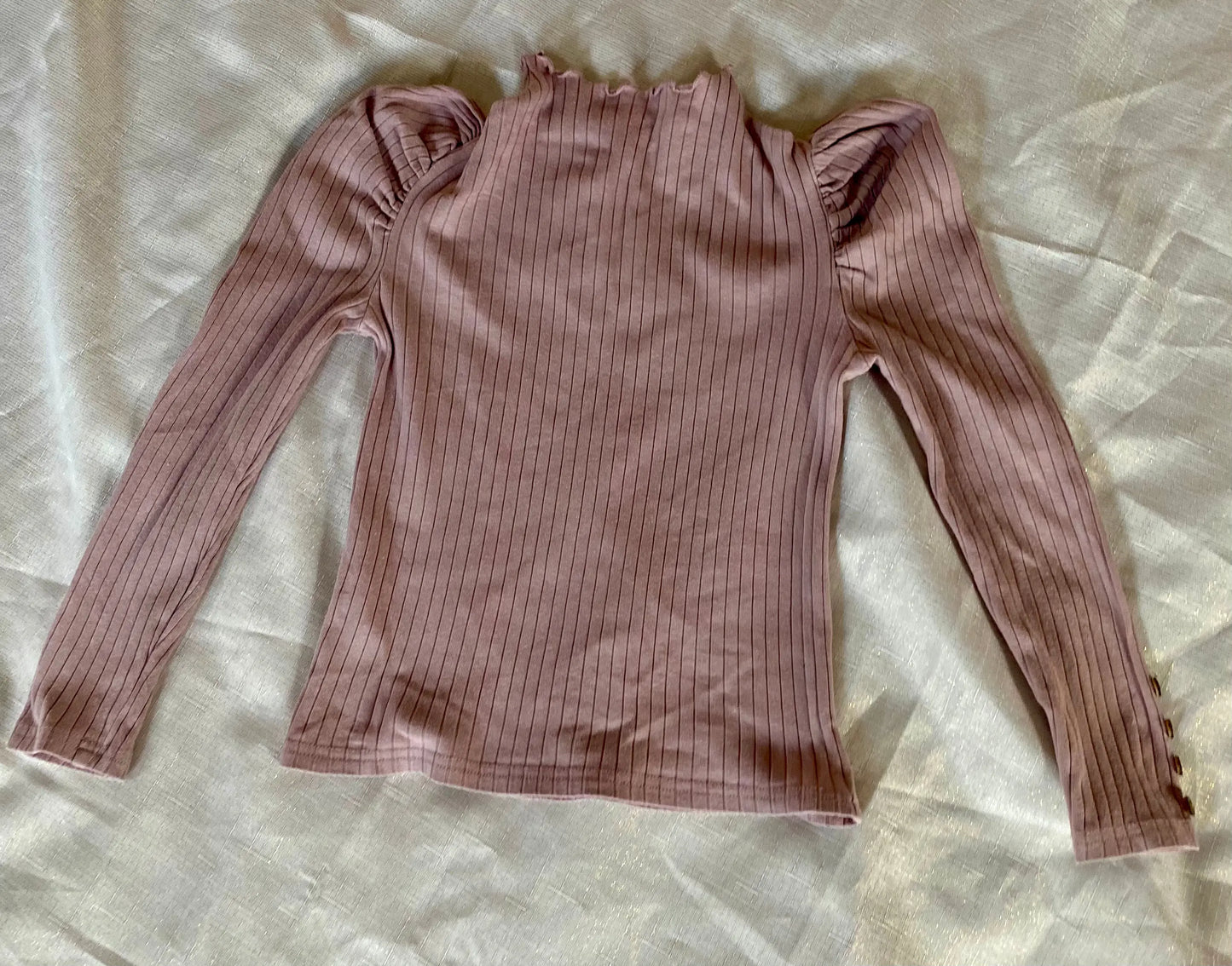 T-shirt Rose Rainuré à Épaulettes Fille 7 ans - Shein shein