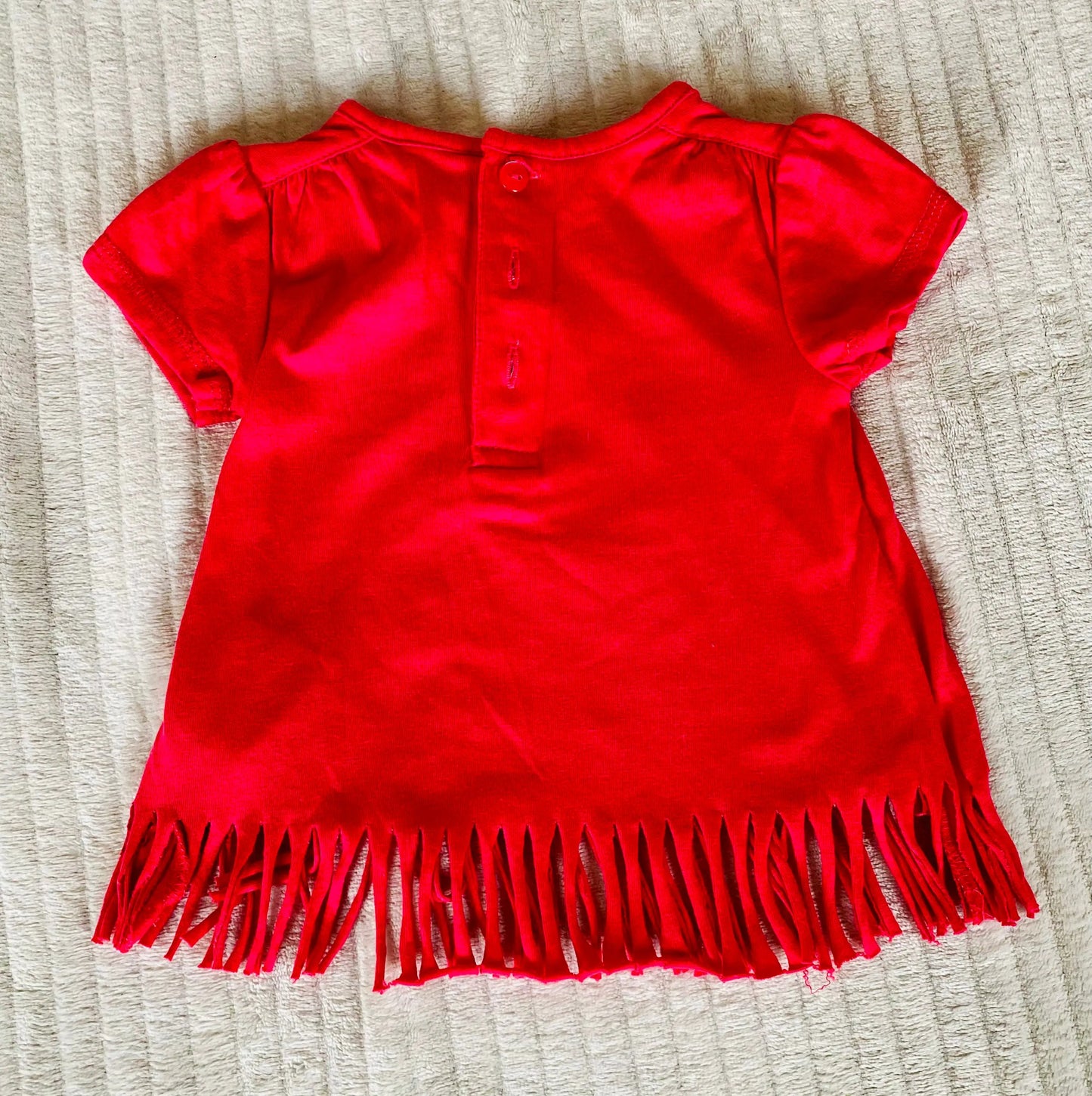 T-shirt Rose avec Petite Indienne et Tipi - Bébé Fille Taille 3 Mois la petite friperie
