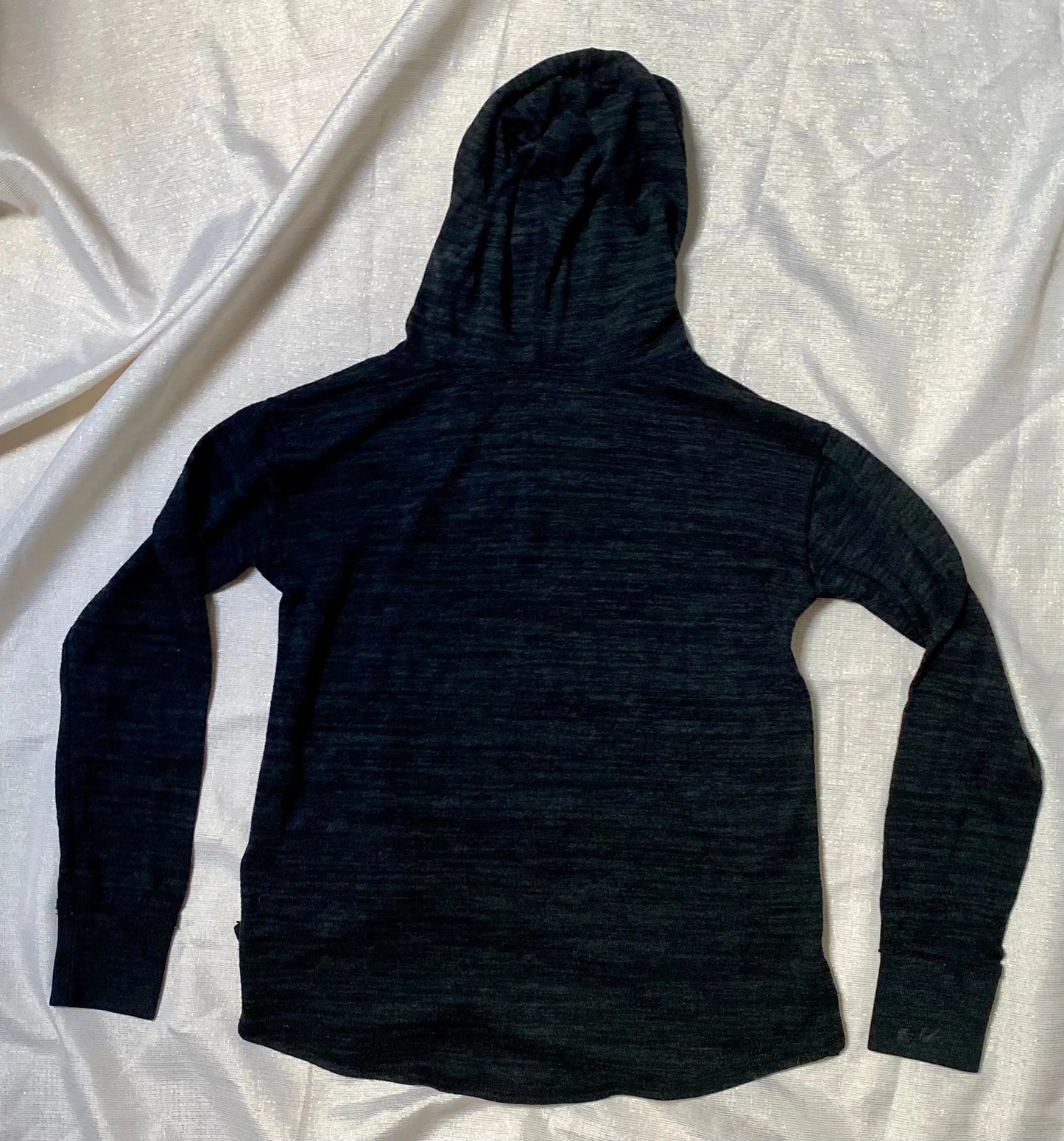 T-shirt Style Sweat à Capuche Léger Femme - Gris Foncé, Taille S la petite friperie