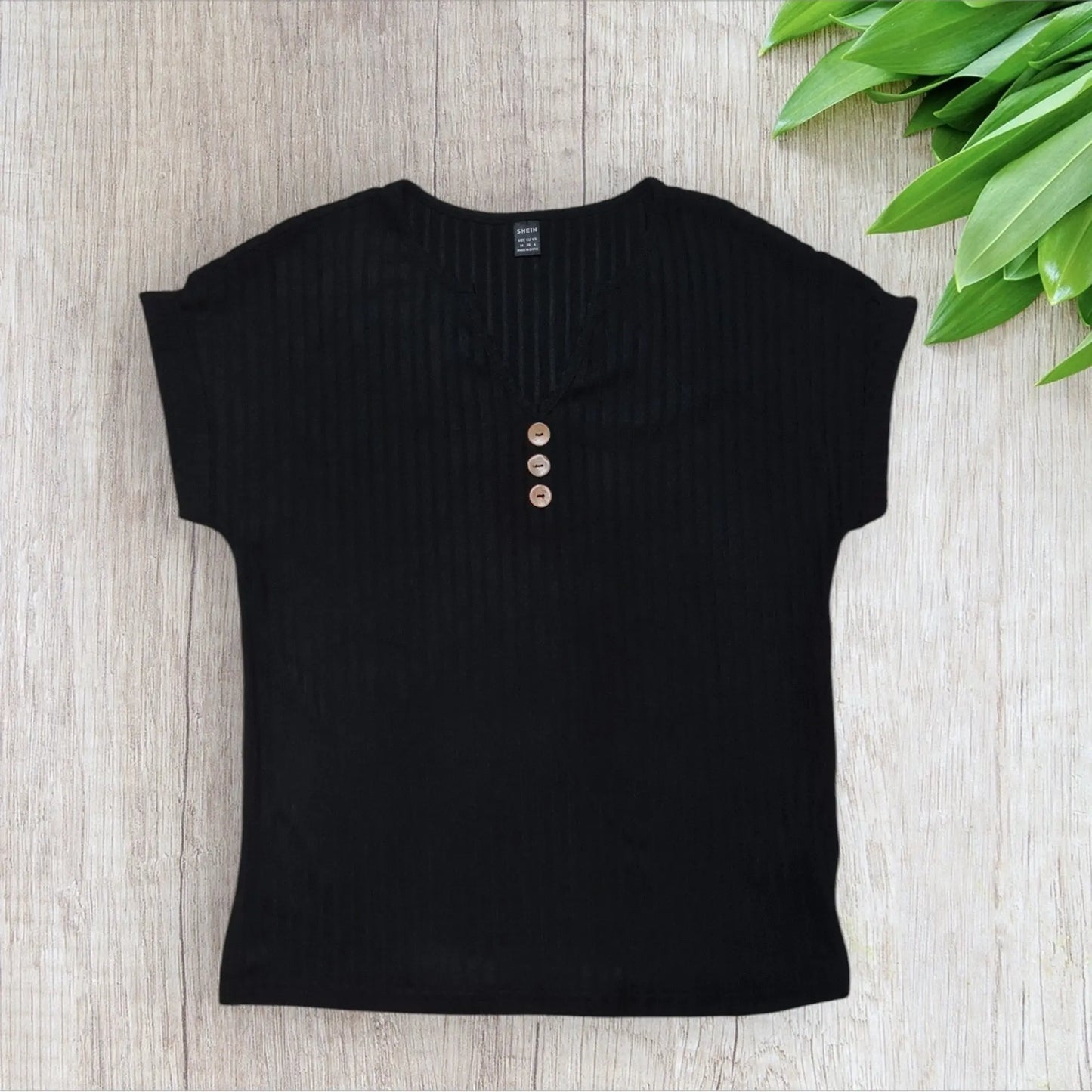 Haut femme Shein LUNE taille L – col fendu – manches chauve-souris – neuf avec étiquette