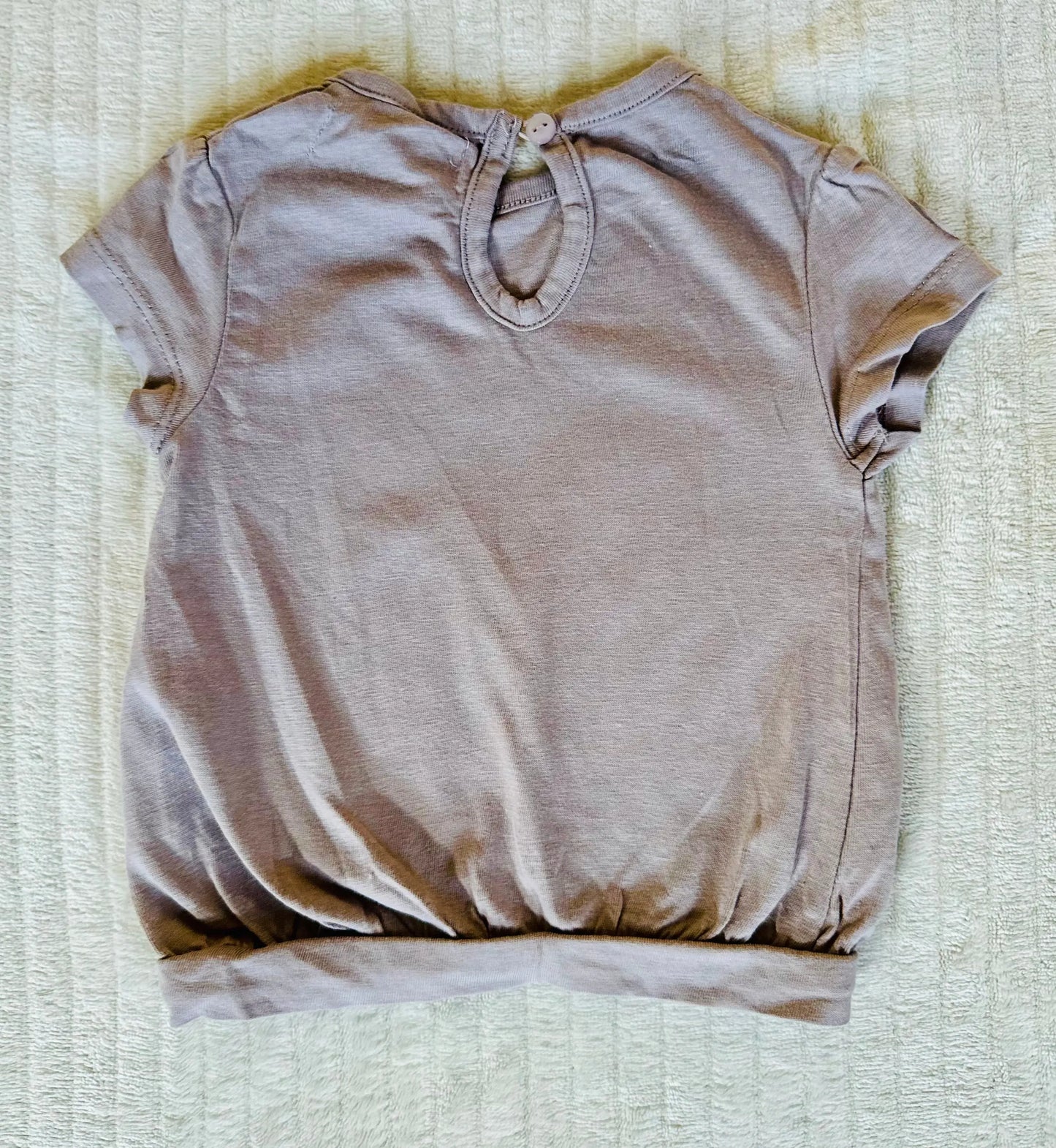 T-shirt fille taupe avec hérisson fleuri - Taille 3 mois - Bébé 9 bébé 9