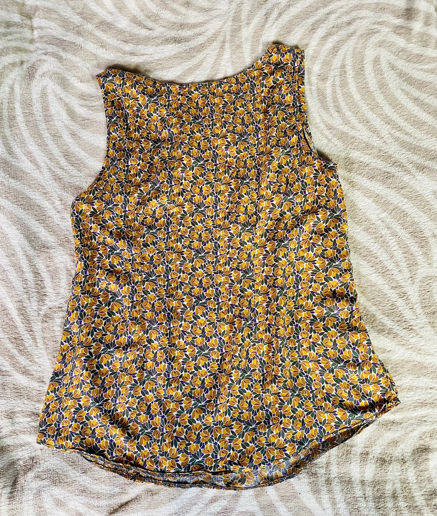 Top Femme Fluide à Motif Feuillage - Taille 44 la petite friperie
