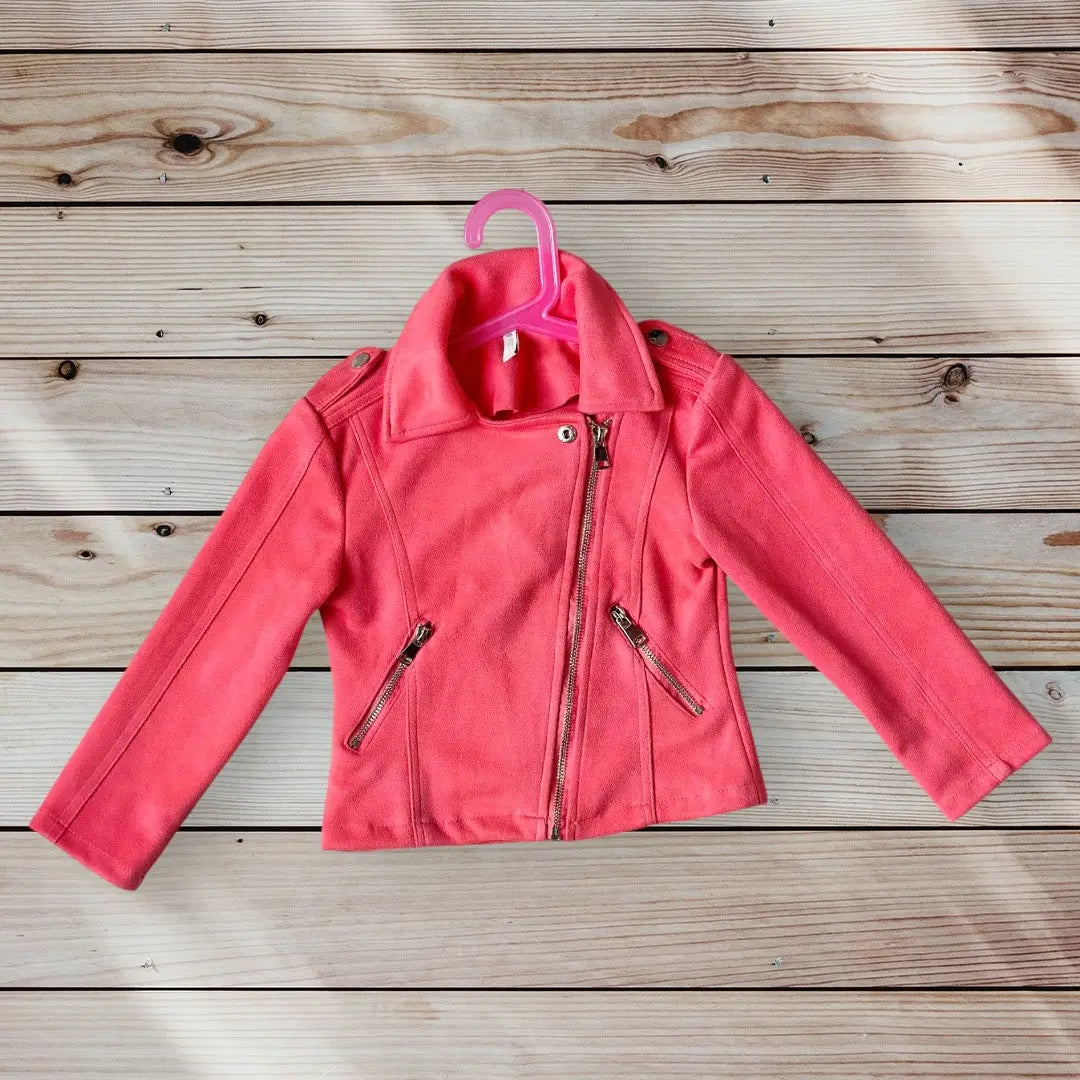 Veste Fille Rose 5 Ans (110 cm) - Style Daim avec Fermeture Éclair - Charlie & Prune charlie & prune