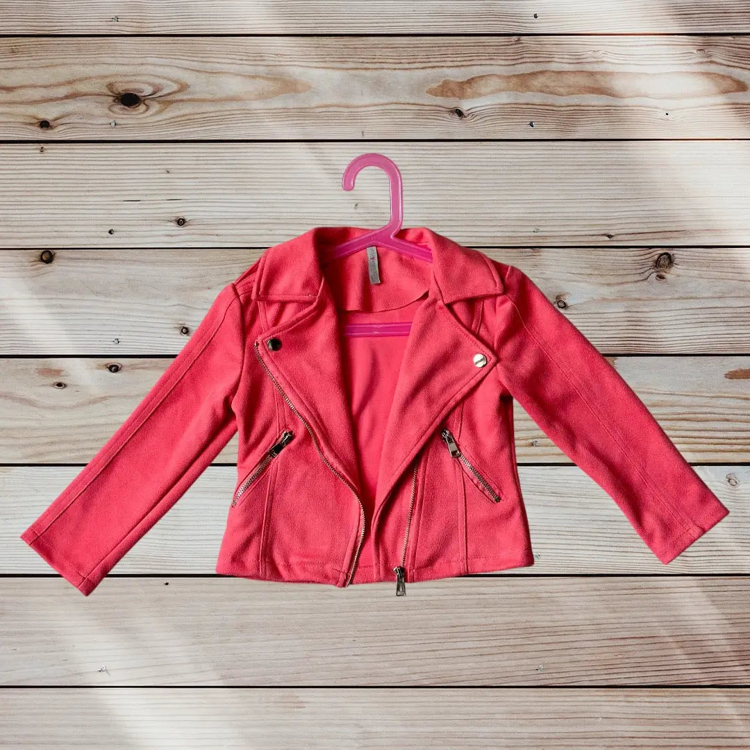 Veste Fille Rose 5 Ans (110 cm) - Style Daim avec Fermeture Éclair - Charlie & Prune charlie & prune