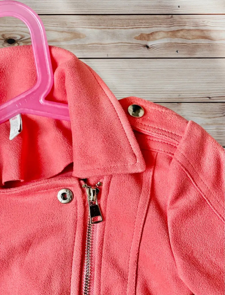 Veste Fille Rose 5 Ans (110 cm) - Style Daim avec Fermeture Éclair - Charlie & Prune charlie & prune