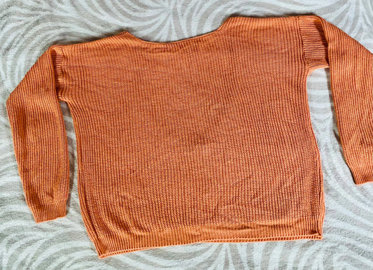 Pull Femme Dos Nu en Maille Tricotée Orange - Taille 44/46 - Boohoo boohoo