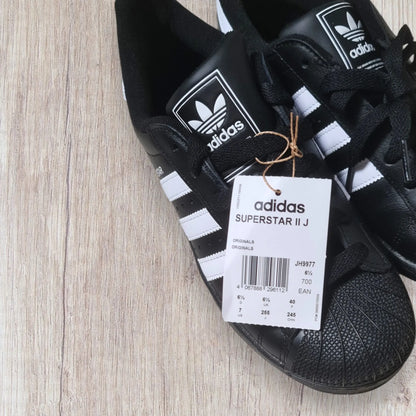 Baskets Adidas Superstar noires et blanches mixte taille 40 – neuves avec étiquette