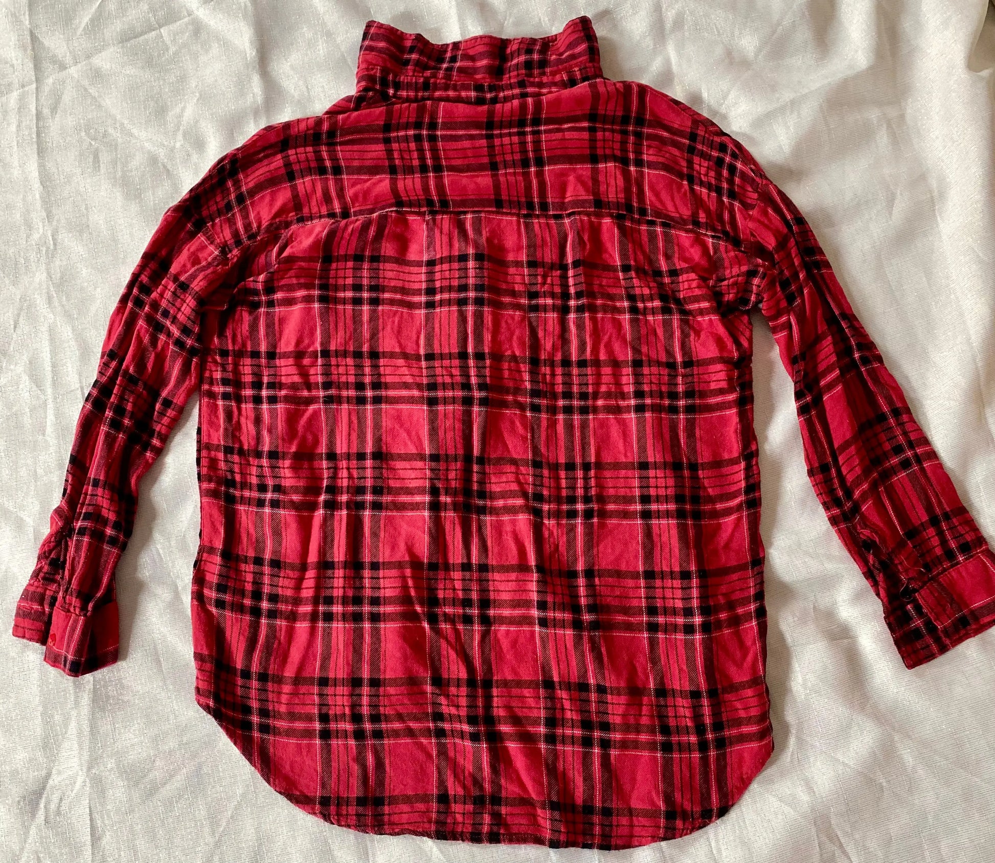 Chemise à Carreaux Femme Style Bûcheron Rouge/Noir/Blanc - Taille 38 gémo