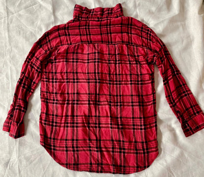 Chemise à Carreaux Femme Style Bûcheron Rouge/Noir/Blanc - Taille 38 gémo