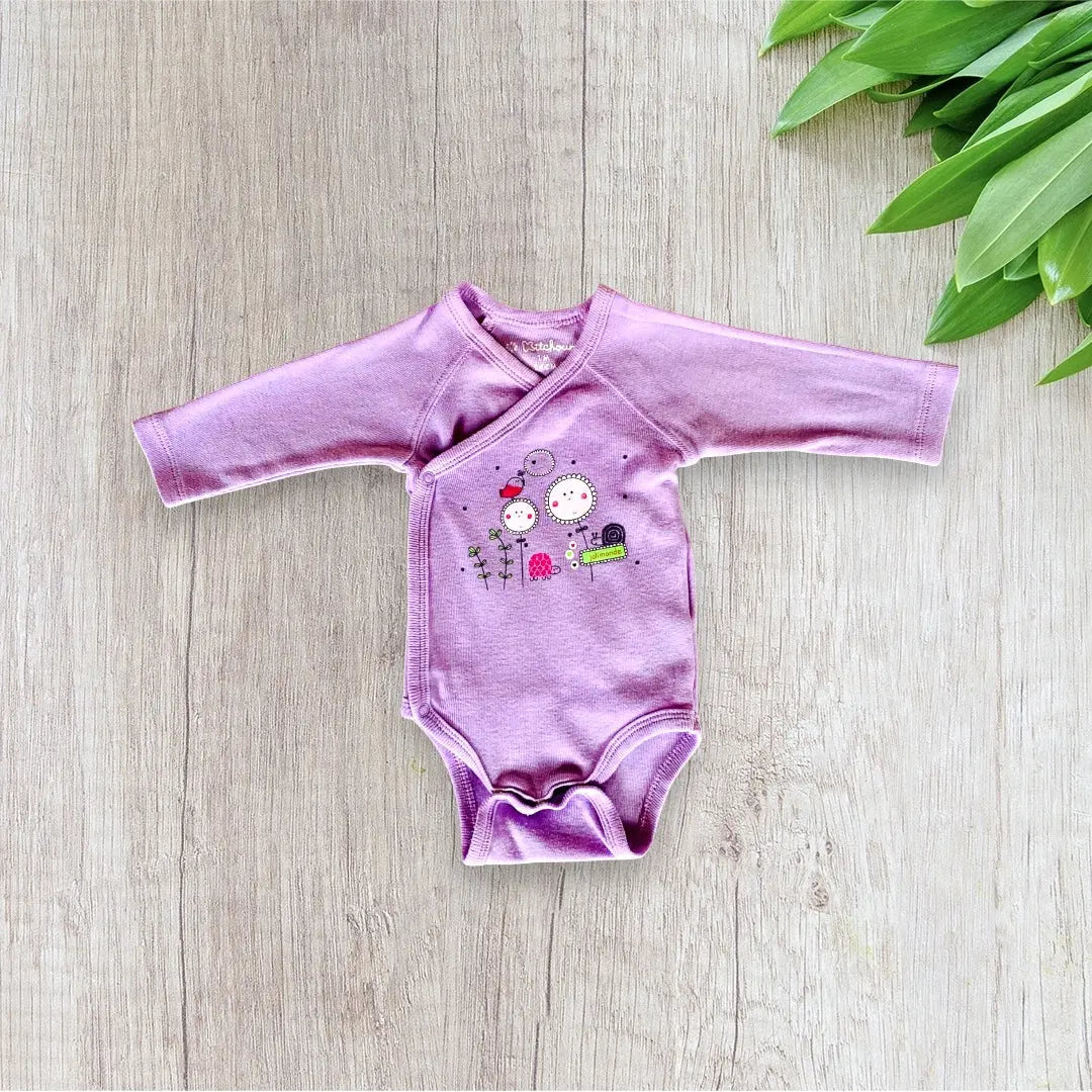 Body Bébé Fille 1 Mois - Violet avec Motifs Nature et Animaux - Kitchoun by Kiabi kiabi