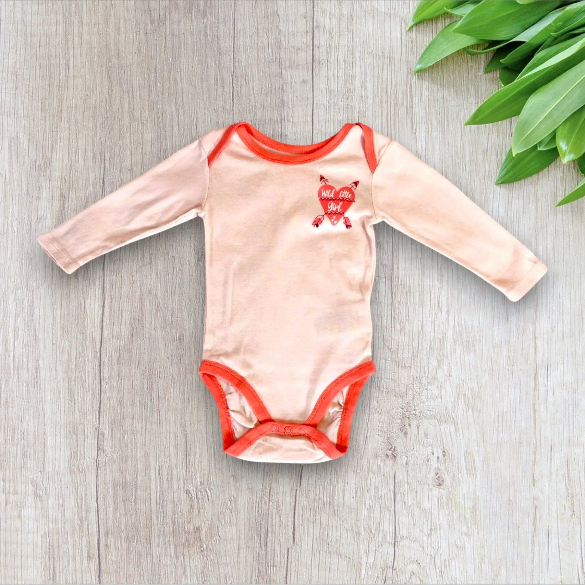 Body Bébé Fille 6Mois Rose  - Coeur & Motifs Indiens Lupilu lidl
