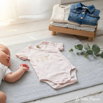 Body Bébé Fille Blanc avec Cœurs Roses et Écritures Argentées - Taille 1 mois (54 cm) - Orchestra