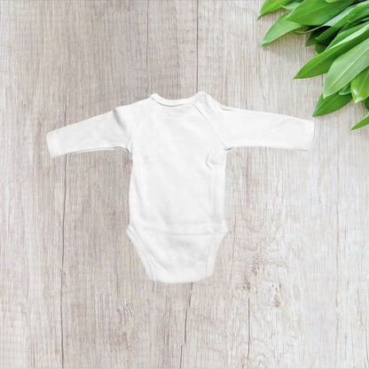 Body Fille Naissance - Cache-Cœur Blanc avec Fleurs en Cœur - Mes Petits Cailloux kiabi
