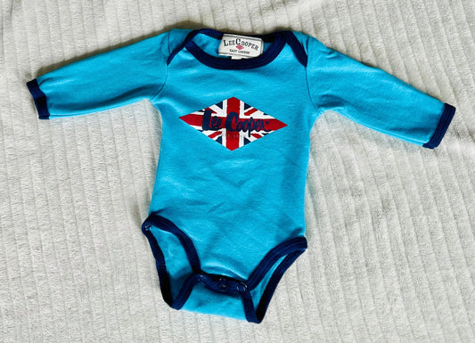 Body Garçon Bleu avec Drapeau d'Angleterre - Taille 3 Mois - Lee Cooper lee Cooper