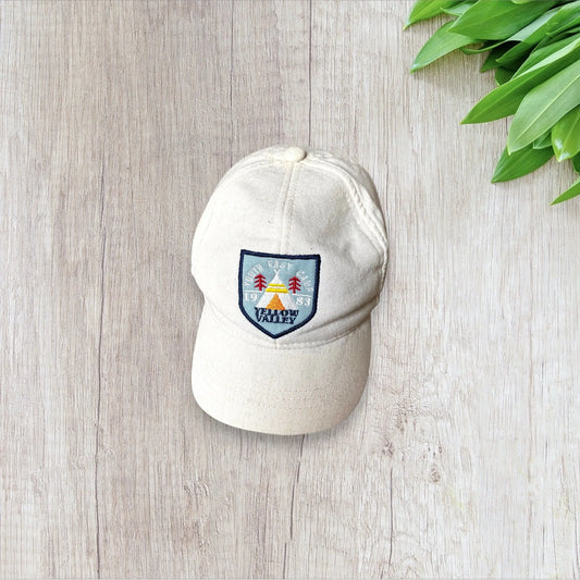 Casquette garçon beige Tape à l’œil – motif brodé Yellow Valley – très bon état – taille 2-4 ans