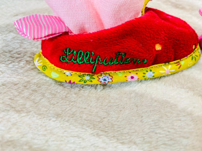 Chaussons Bébé Naissance Lilliputiens - Rouge à Pois Multicolores et Chaussette Intégrée Lilliputiens