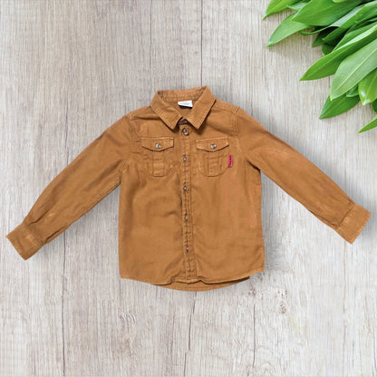 Chemise marron garçon 3 ans Tape à l’Œil en tissu épais