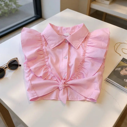 Chemise crop top fille – 7 ans – Shein – Rose – Très bon état shein