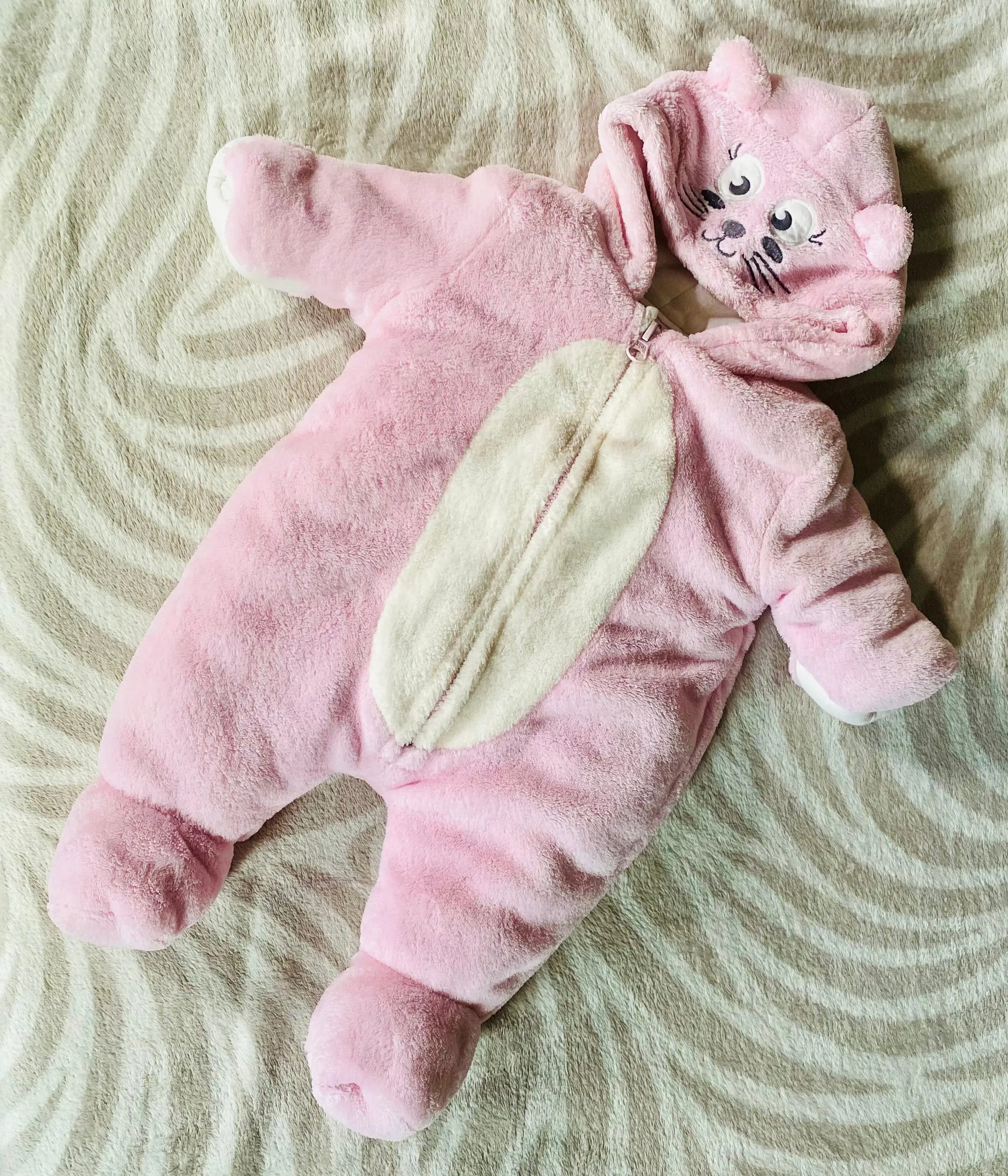Combinaison Extérieure Polaire Bébé Fille avec Capuche Chat - Taille 1 Mois - La Halle la halle