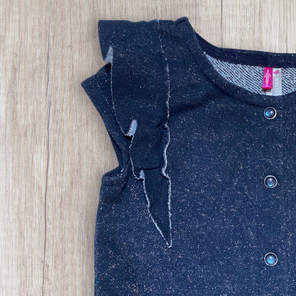 Combinaison bébé fille Orchestra 2 ans bleu marine pailletée en matière jogging.