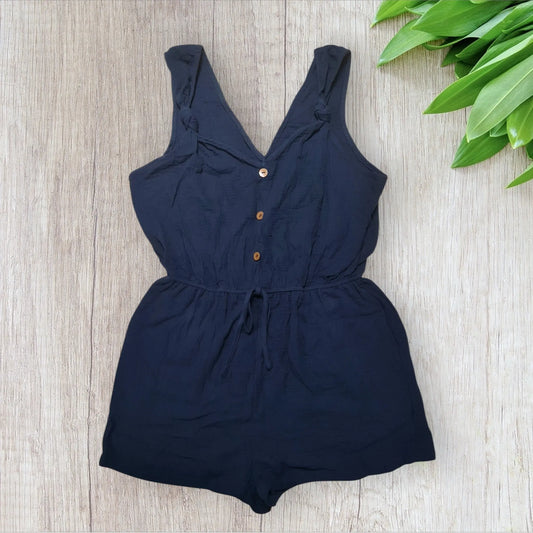 Combishort femme bleu canard taille L – neuve avec étiquette – boutons bois