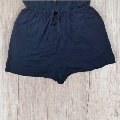 Combishort femme bleu canard taille L – neuve avec étiquette – boutons bois