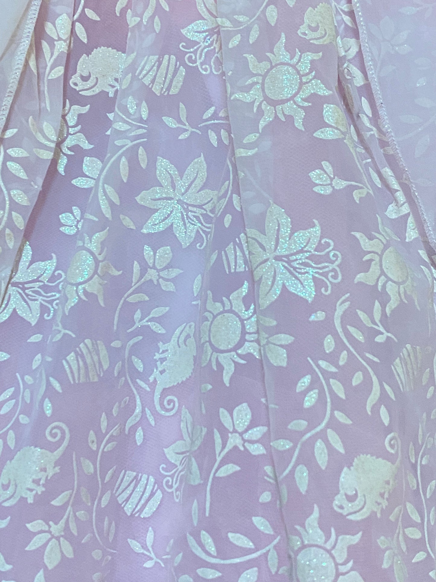 Déguisement Raiponce Disney fille 5/6 ans robe de mariée avec voile et détails dorés