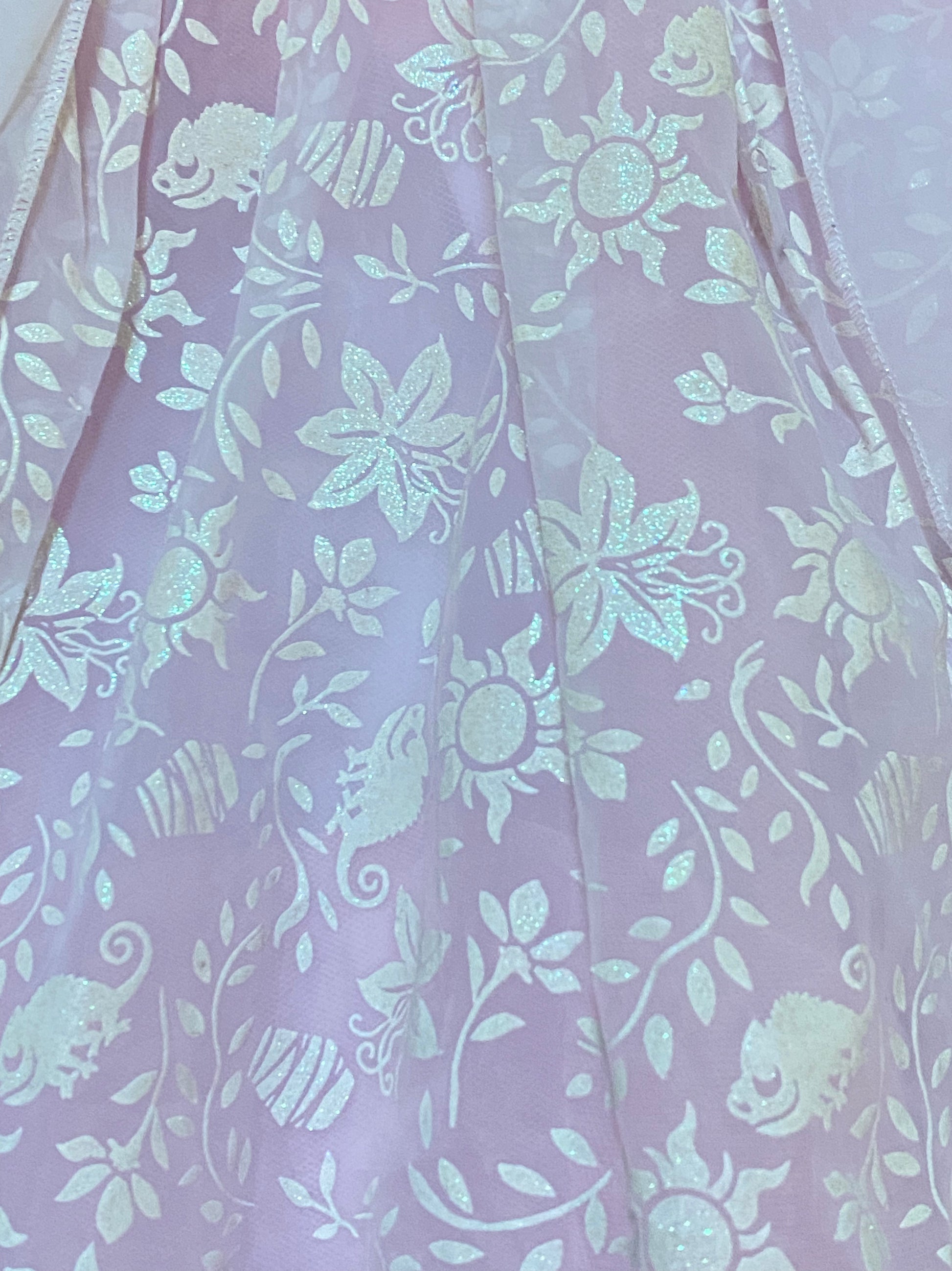 Déguisement Raiponce Disney fille 5/6 ans robe de mariée avec voile et détails dorés