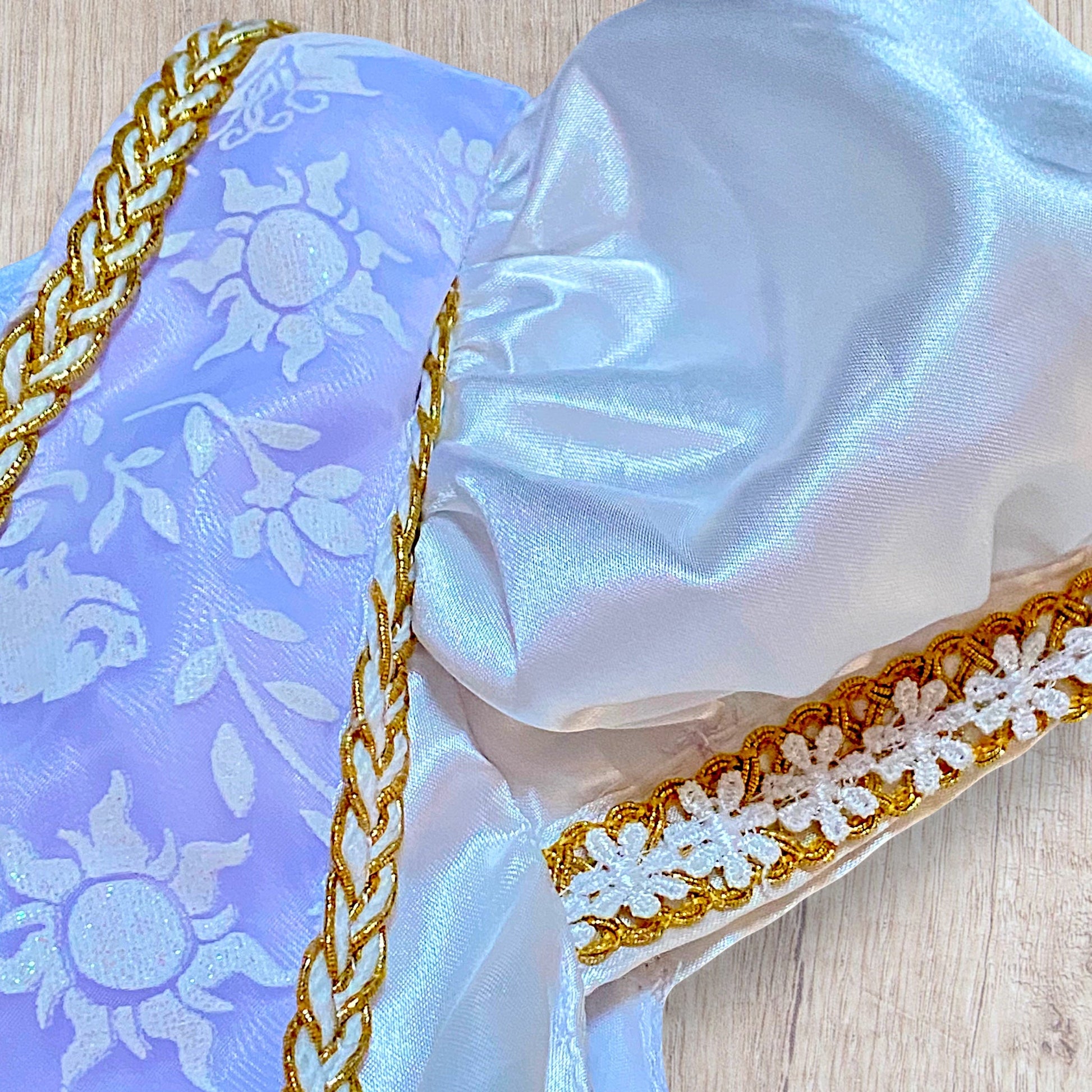 Déguisement Raiponce Disney fille 5/6 ans robe de mariée avec voile et détails dorés