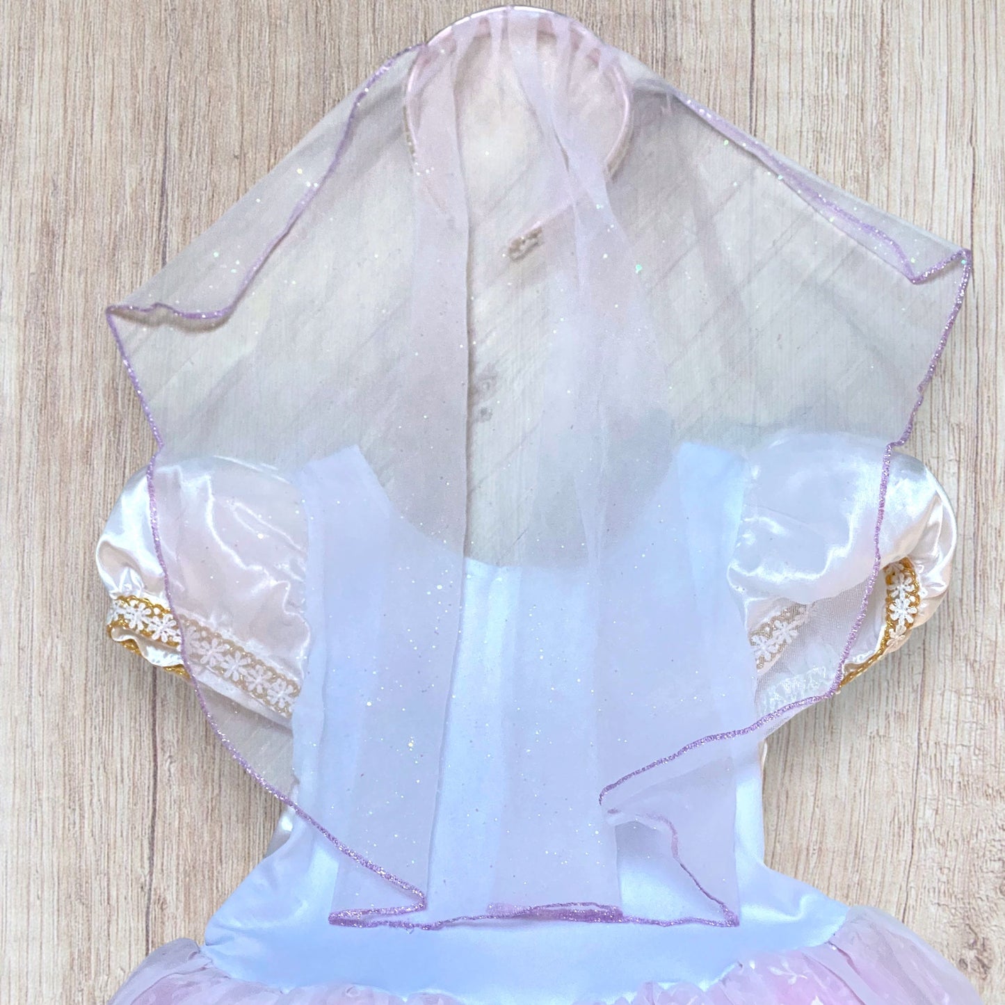 Déguisement Raiponce Disney fille 5/6 ans robe de mariée avec voile et détails dorés