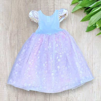 Déguisement Raiponce Disney fille 5/6 ans robe de mariée avec voile et détails dorés