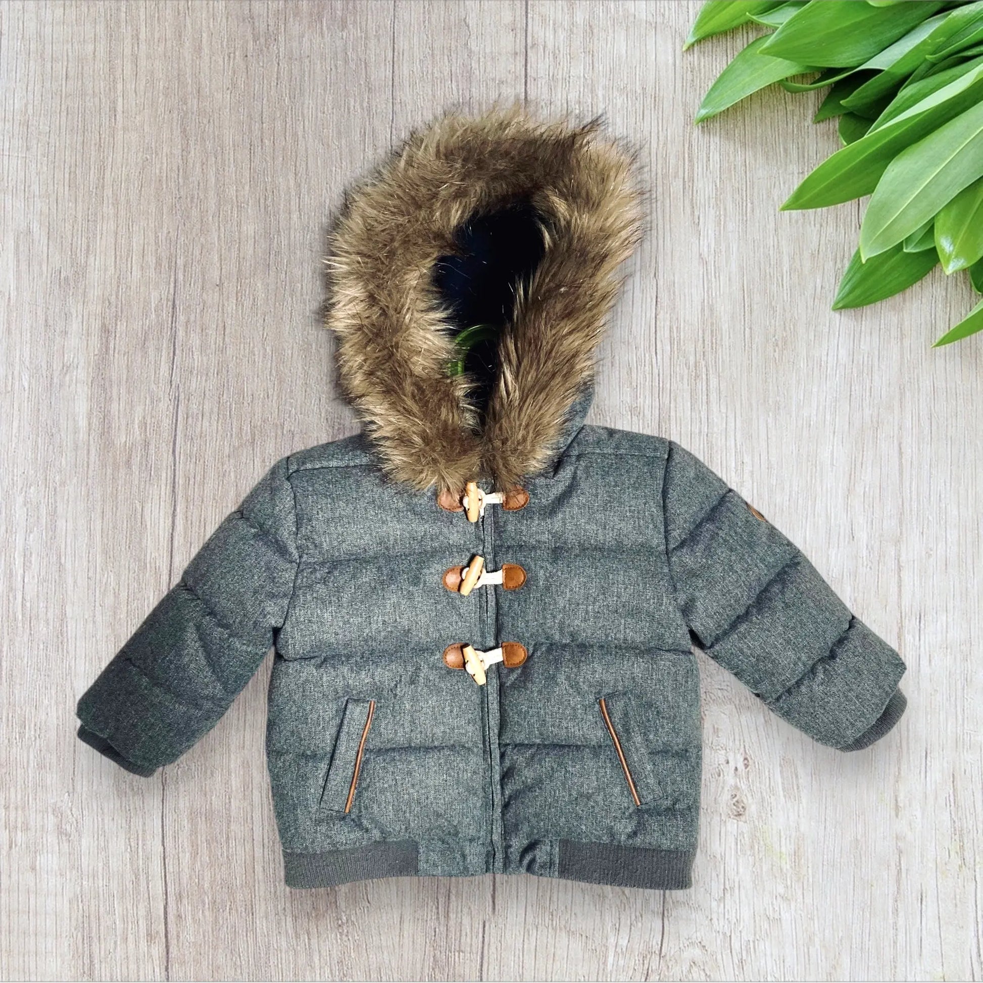 Doudoune Grise Creeks pour Bébé Garçon, Taille 12 Mois - Parfaite pour l'Hiver ! creeks