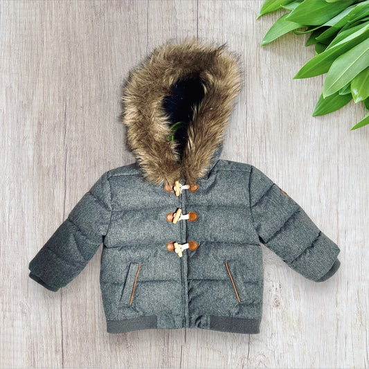 Doudoune Grise Creeks pour Bébé Garçon, Taille 12 Mois - Parfaite pour l'Hiver ! creeks