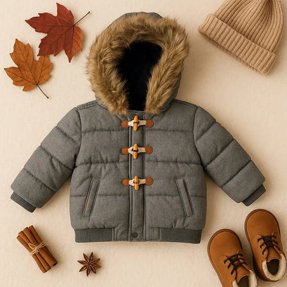 Doudoune Grise Creeks pour Bébé Garçon, Taille 12 Mois - Parfaite pour l'Hiver ! creeks