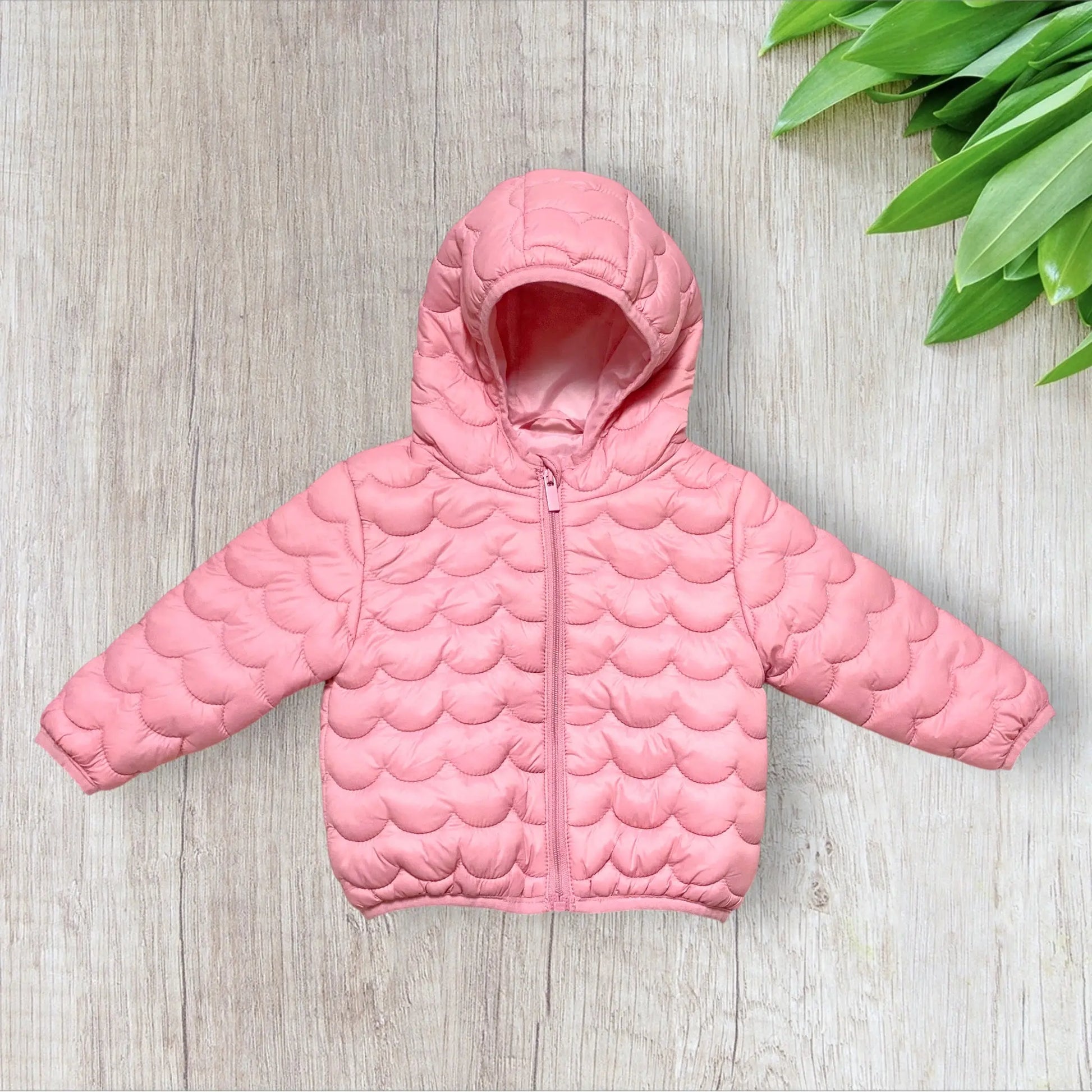 Doudoune bébé fille Primark 6-9 mois rose matelassée à capuche