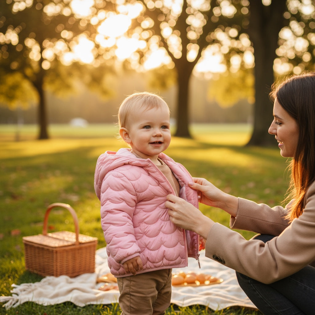Doudoune bébé fille Primark 6-9 mois rose matelassée à capuche
