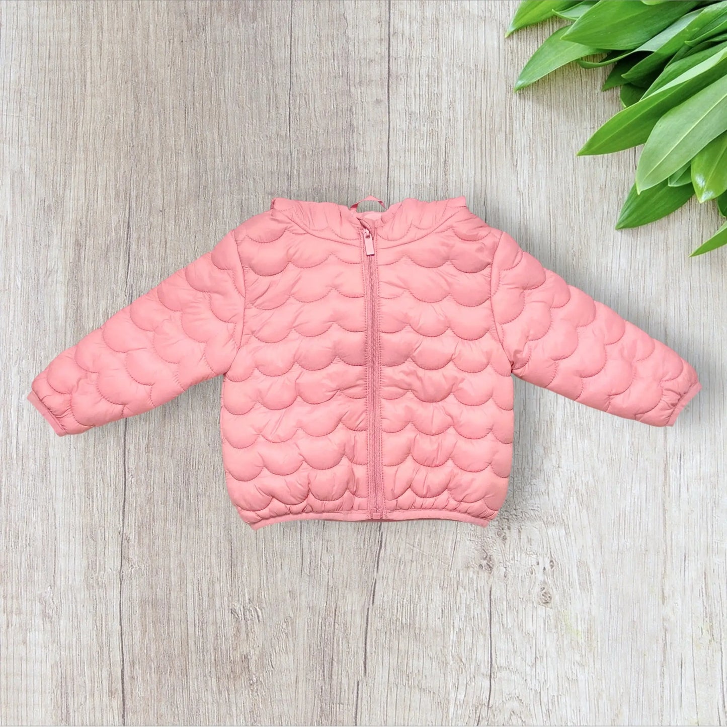 Doudoune bébé fille Primark 6-9 mois rose matelassée à capuche