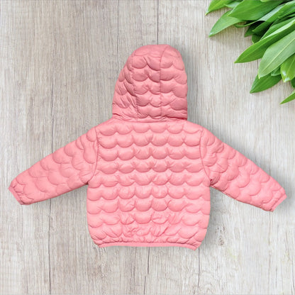Doudoune bébé fille Primark 6-9 mois rose matelassée à capuche