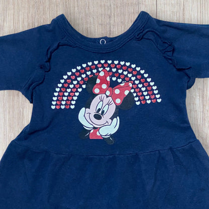 Ensemble bébé fille Disney Baby 18 mois robe et legging bleu marine et gris disney