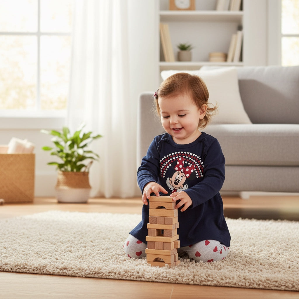 Ensemble bébé fille Disney Baby 18 mois robe et legging bleu marine et gris disney