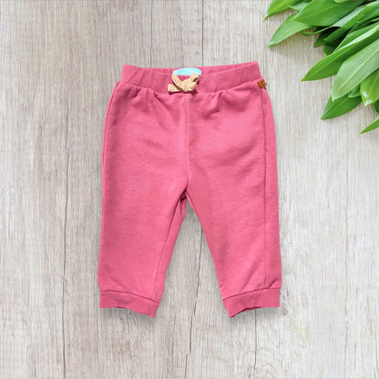 Ensemble bébé fille Obaïbi 9 mois vieux rose 3 pièces : veste, t-shirt et jogging.