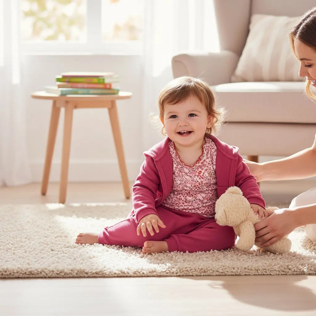 Ensemble bébé fille Obaïbi 9 mois vieux rose 3 pièces : veste, t-shirt et jogging.