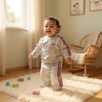 Ensemble bébé fille Reebok–Sweat à capuche + jogging reebok