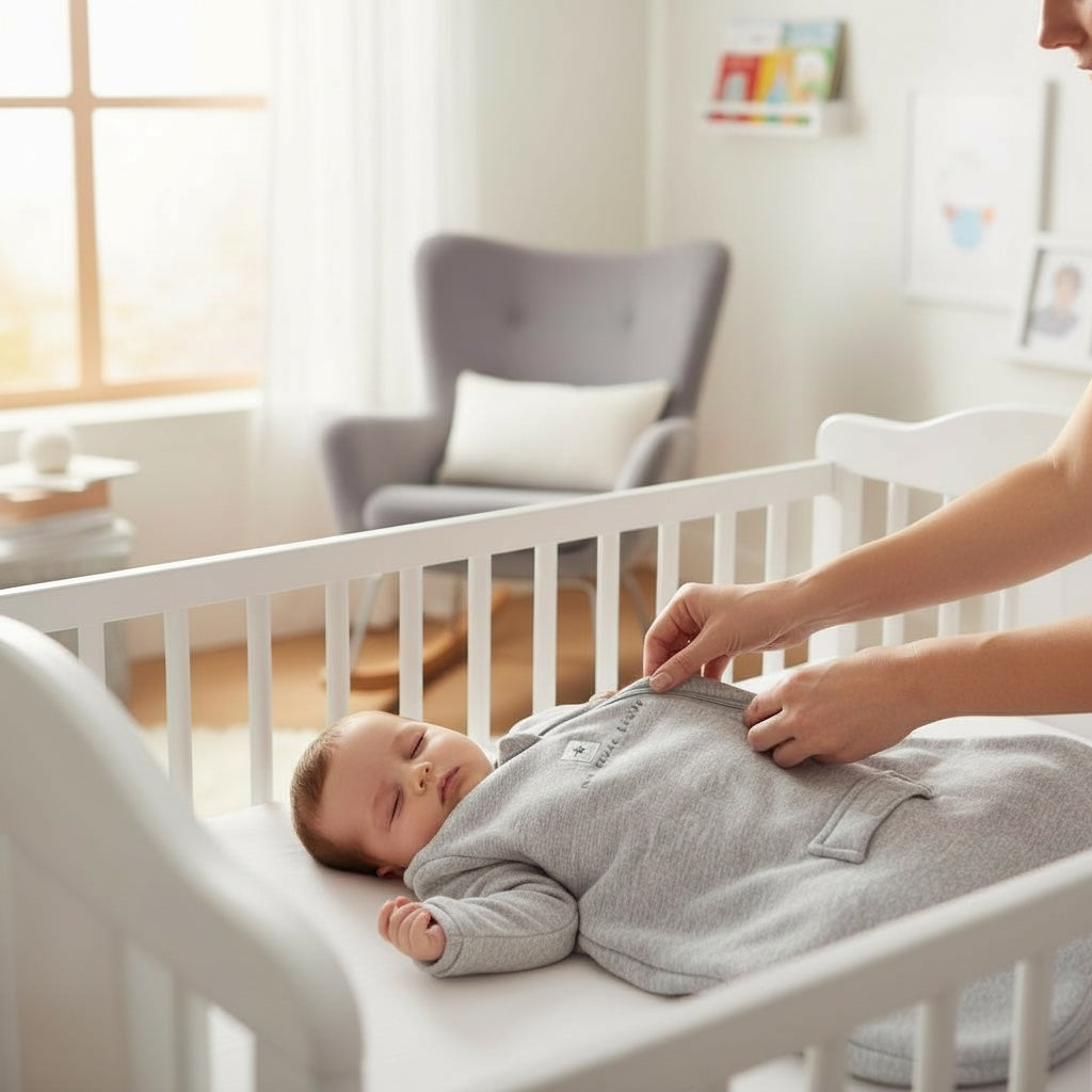 Gigoteuse bébé mixte KIABI 0-6 mois gris clair avec ouverture harnais.